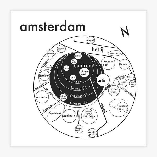Amsterdam 8 x 8 black/white
